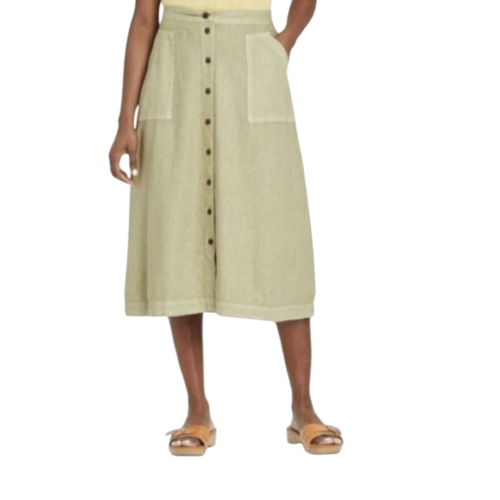 Universal Threads XS Green Linen Blend Skirt